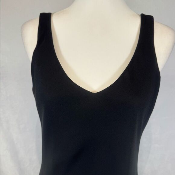 Vintage Niki by Niki Livas black chiffon twisted vback midi dress size 12 - Picture 3 of 7